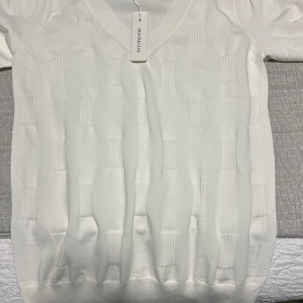 Ivory V-Neck Sweater